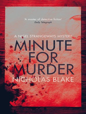 cover image of Minute for Murder